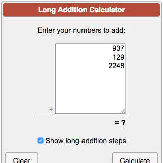 Addition Calculator .